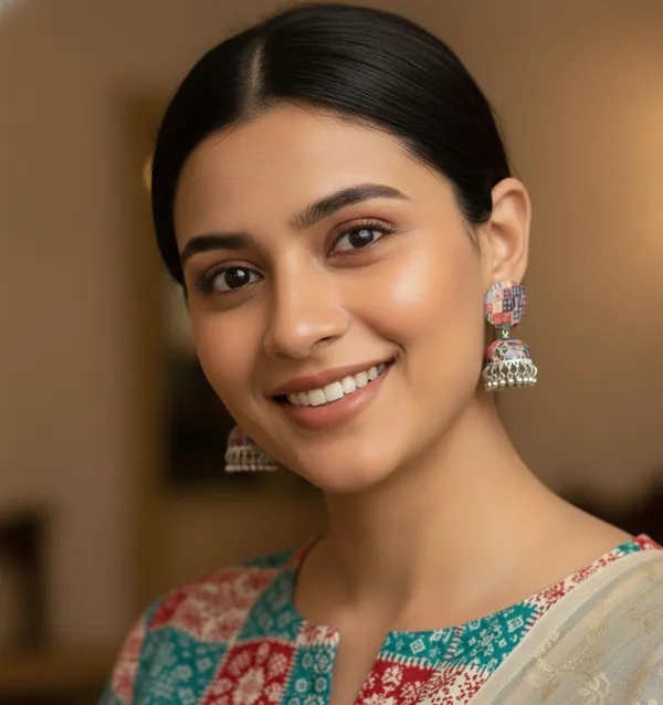 Multicolor_Jaipuri_Jhumka_Earrings_For_Women